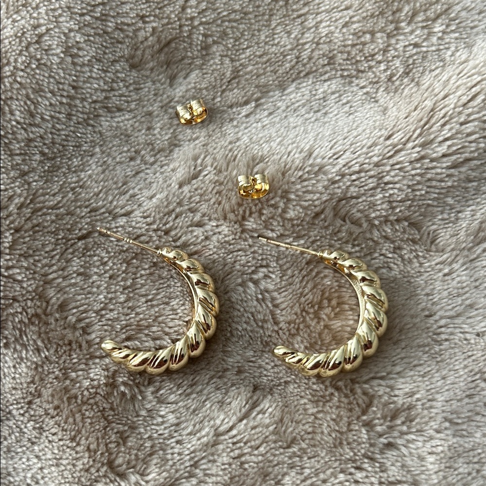 Elegant Gold Earrings silver 925